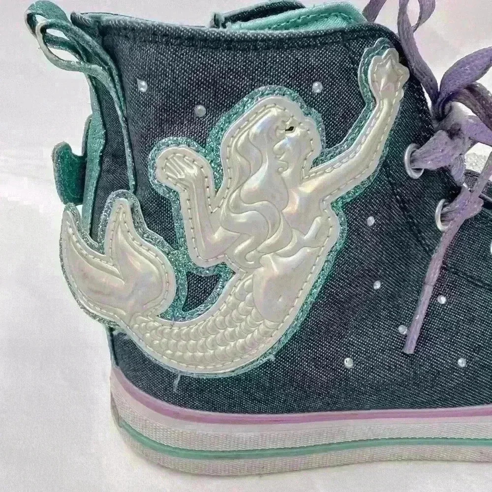 Sketchers girls Twinkle Lite Magnificent Mermaid sneakers. - Picture 5 of 11